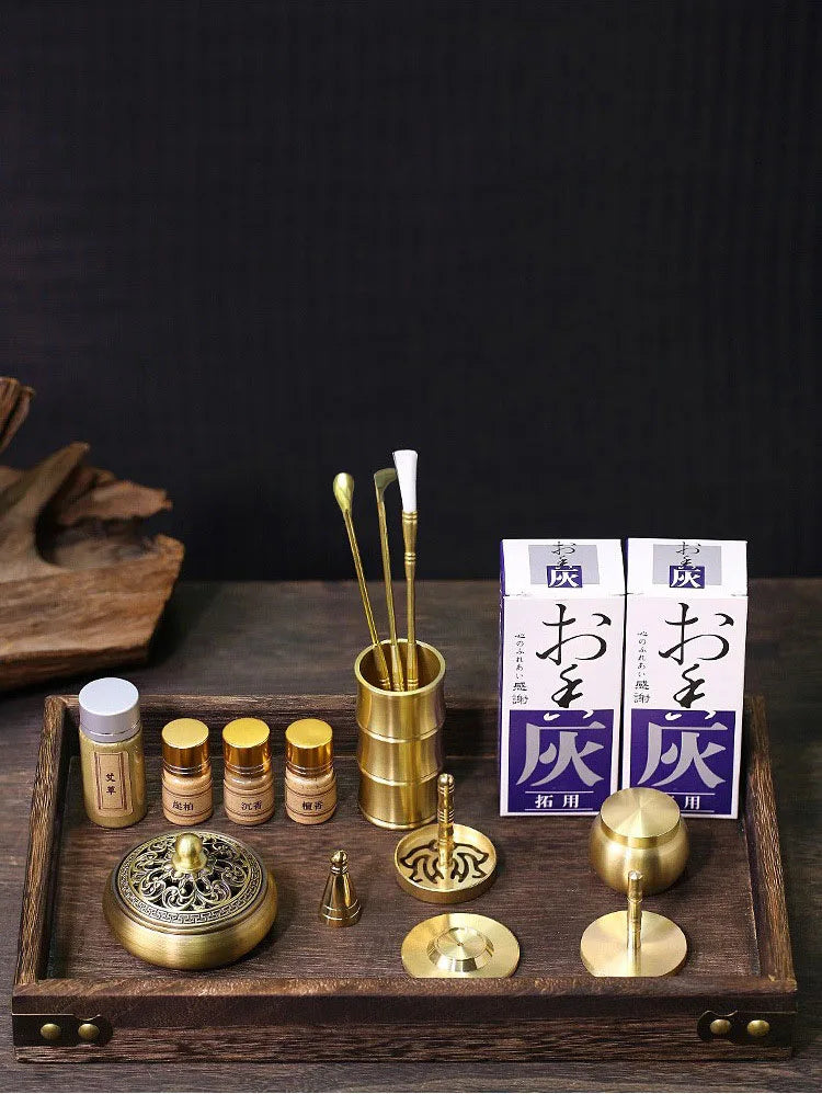 DIY Brass Incense Burner & Fragrance Crafting Kit – Complete Aromatherapy Set