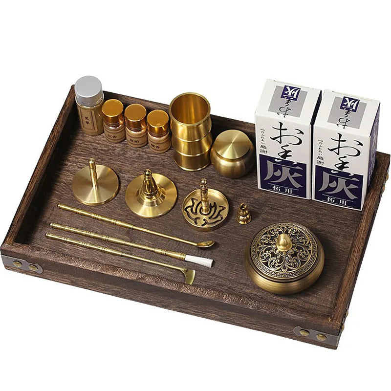 DIY Brass Incense Burner & Fragrance Crafting Kit – Complete Aromatherapy Set