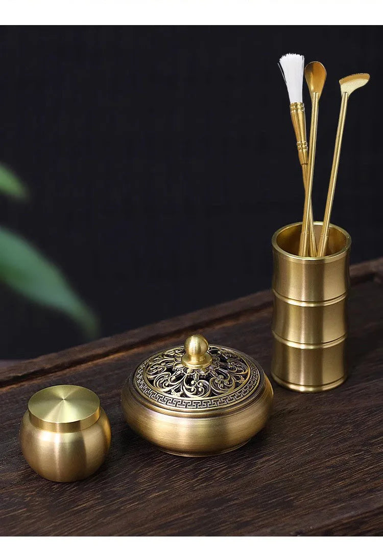 DIY Brass Incense Burner & Fragrance Crafting Kit – Complete Aromatherapy Set